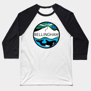 Bellingham Washington Orca - Color Version Baseball T-Shirt